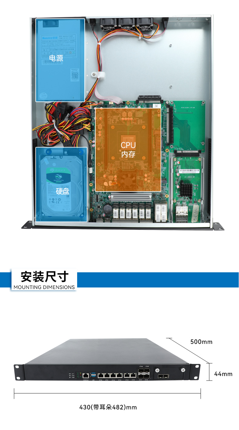 飛騰D2000江西工控機,東田1U多網(wǎng)口江西工控機,DT-61013-PD2K.jpg