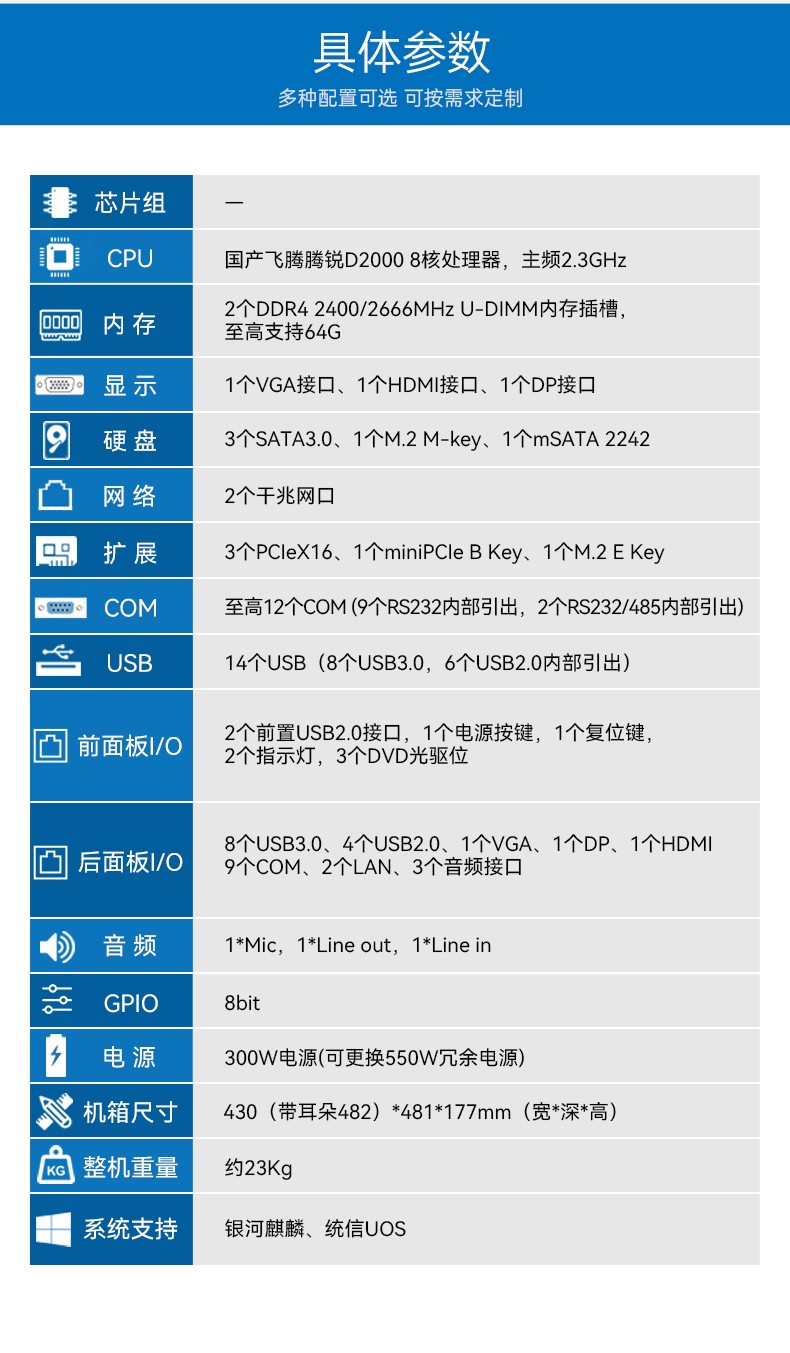 飛騰D2000國產(chǎn)安全江西工控機(jī),數(shù)據(jù)加密,電力/軌道交通專用主機(jī),DT-610L-TD2KMB .jpg